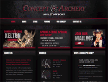 Tablet Screenshot of conceptarchery.com